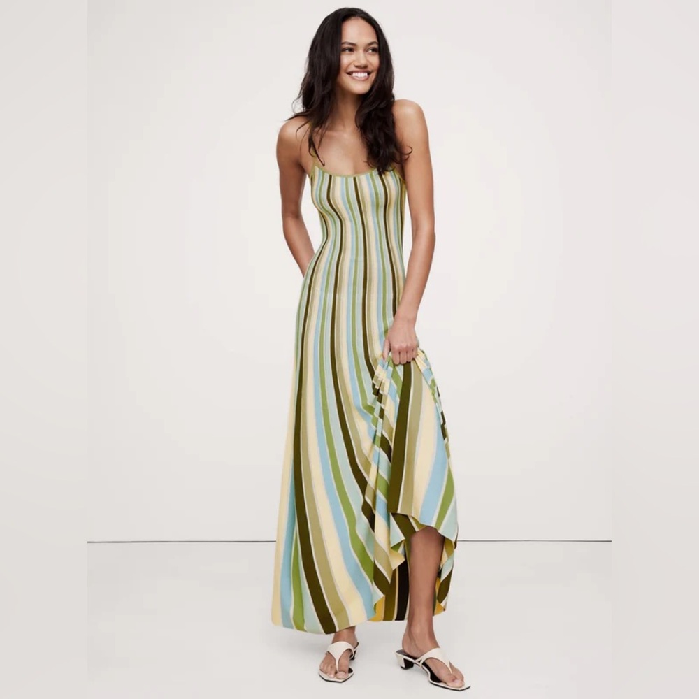 Banana Republic Sculpted Stripe Maxi Dress